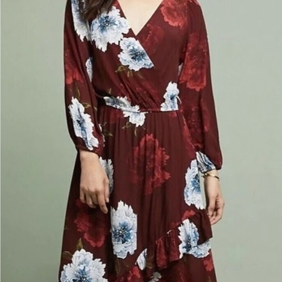 Anthropologie Plenty By Tracy Reese Aleah Floral Faux Wrap Dress Size M EUC - Picture 15 of 15